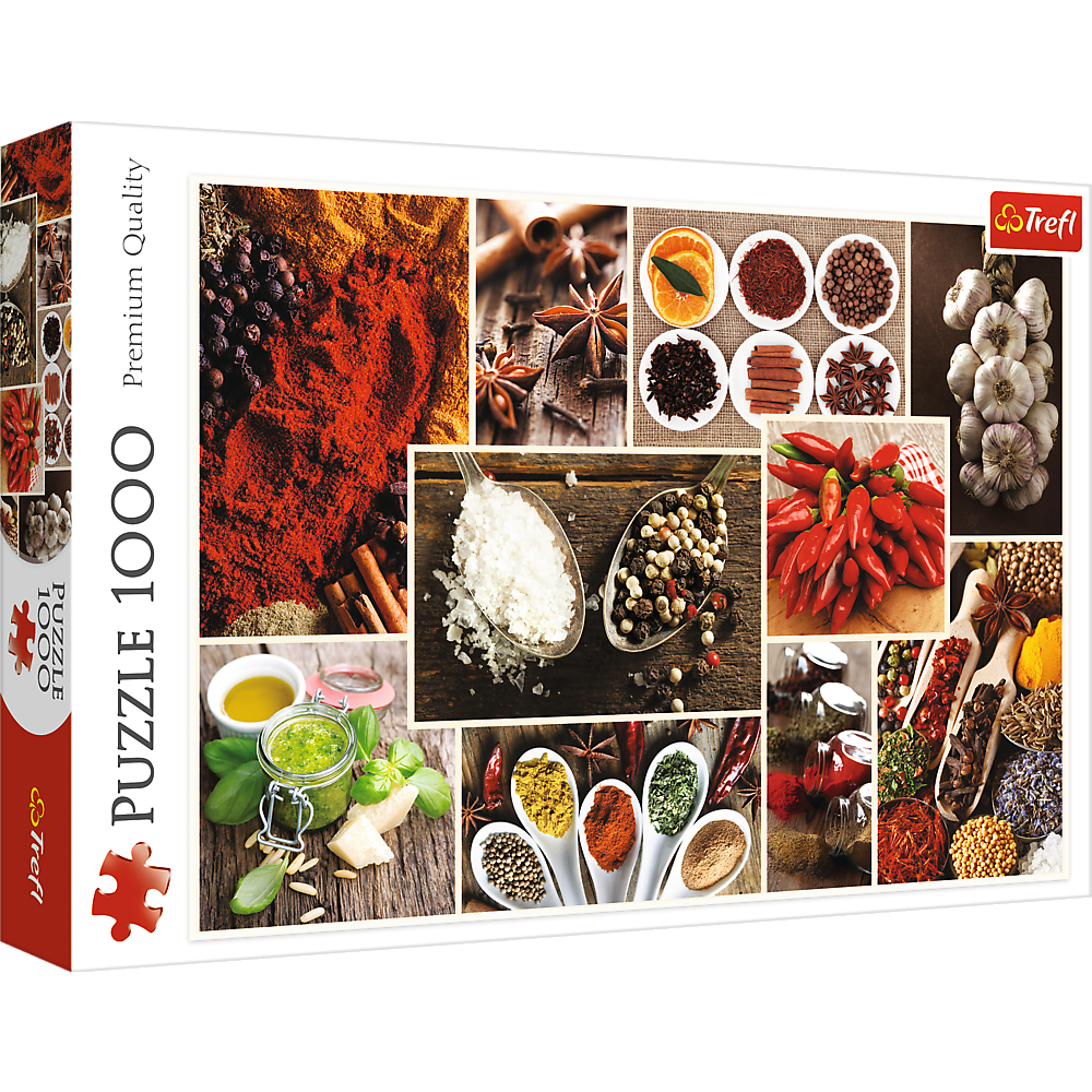 1000 Piece Jigsaw Puzzles, Spices, Food Puzzles, Collage Puzzles, Adult Puzzles, Trefl 10470 Bridge Toys - Premium Jigsaw Puzzles