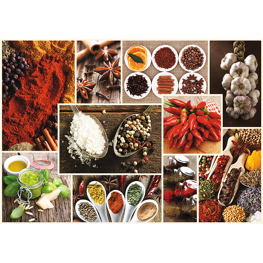 1000 Piece Jigsaw Puzzles, Spices, Food Puzzles, Collage Puzzles, Adult Puzzles, Trefl 10470 Bridge Toys - Premium Jigsaw Puzzles