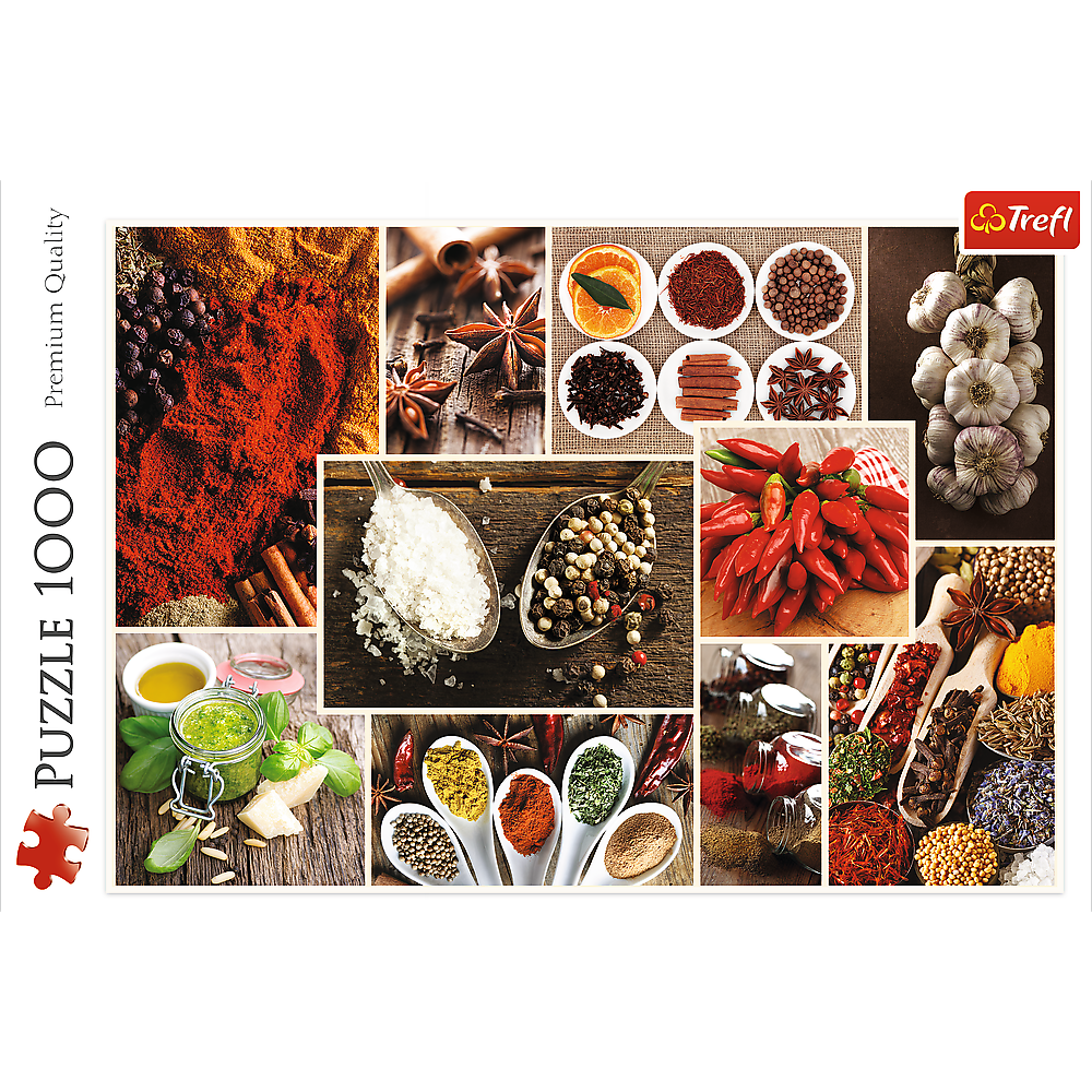1000 Piece Jigsaw Puzzles, Spices, Food Puzzles, Collage Puzzles, Adult Puzzles, Trefl 10470 Bridge Toys - Premium Jigsaw Puzzles
