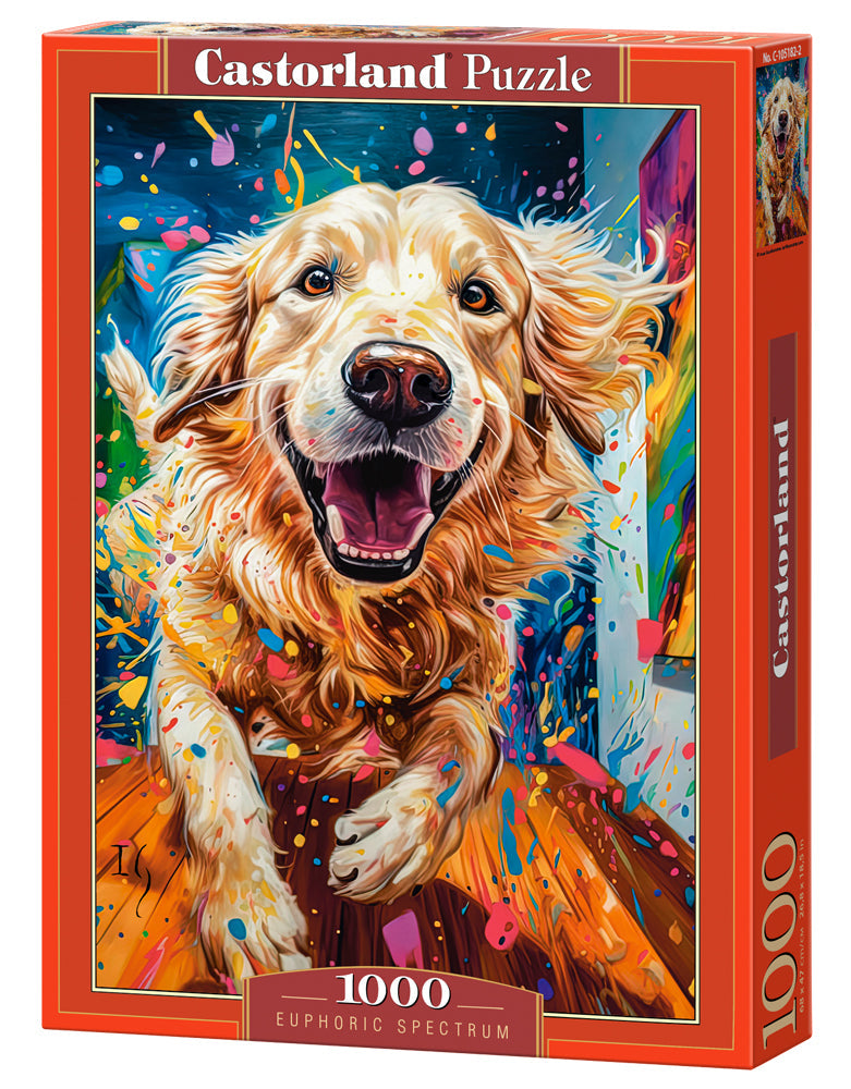 1000 Piece Jigsaw Puzzle, Euphoric Spectrum, Pet, Animal Puzzles, Dog, Adult Puzzle, Castorland C-105182-2 Bridge Toys - Premium Jigsaw Puzzles