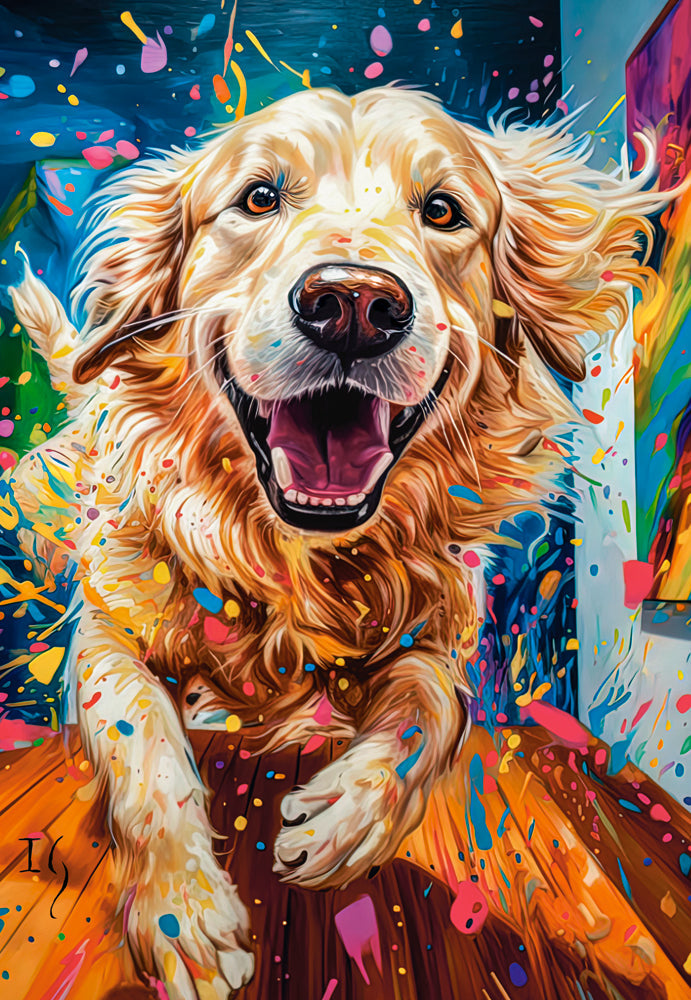 1000 Piece Jigsaw Puzzle, Euphoric Spectrum, Pet, Animal Puzzles, Dog, Adult Puzzle, Castorland C-105182-2 Bridge Toys - Premium Jigsaw Puzzles
