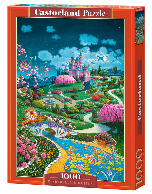1000 Piece Jigsaw Puzzle, Cinderella's Castle, Fairytale scenery, Adult Puzzle, Castorland C-105243-2 Bridge Toys - Premium Jigsaw Puzzles