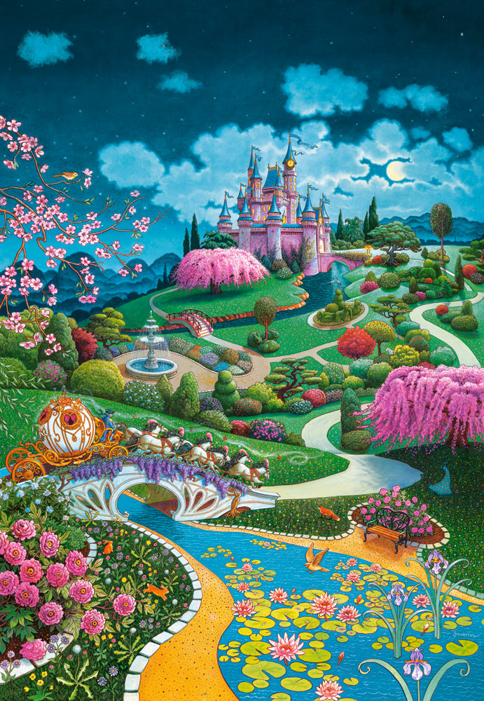 1000 Piece Jigsaw Puzzle, Cinderella's Castle, Fairytale scenery, Adult Puzzle, Castorland C-105243-2 Bridge Toys - Premium Jigsaw Puzzles
