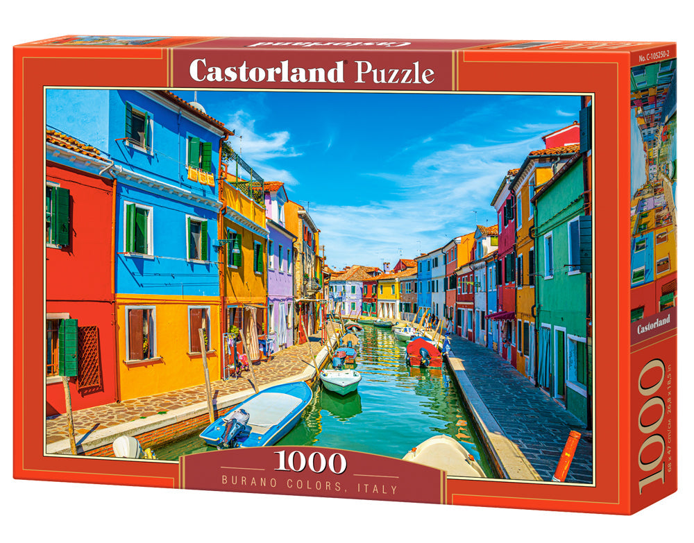 1000 Piece Jigsaw Puzzle, Burano Colors, Italy, Venice, Adult Puzzle, Castorland C-105250-2 Bridge Toys - Premium Jigsaw Puzzles