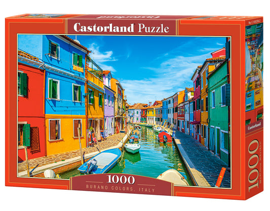 1000 Piece Jigsaw Puzzle, Burano Colors, Italy, Venice, Adult Puzzle, Castorland C-105250-2 Bridge Toys - Premium Jigsaw Puzzles