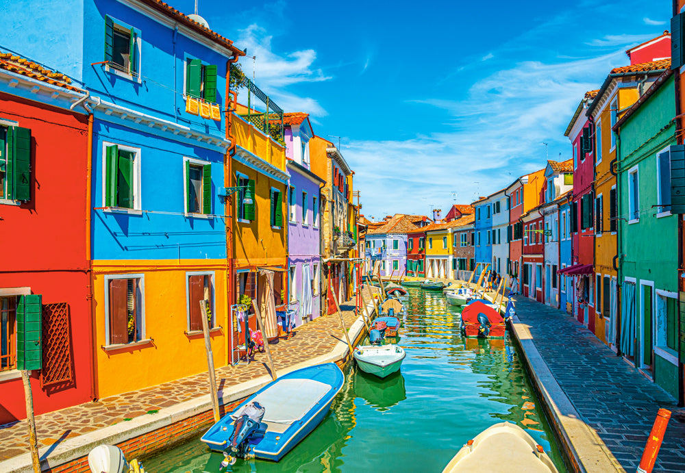 1000 Piece Jigsaw Puzzle, Burano Colors, Italy, Venice, Adult Puzzle, Castorland C-105250-2 Bridge Toys - Premium Jigsaw Puzzles