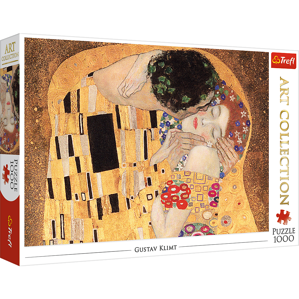 1000 Piece Jigsaw Puzzles, The Kiss by Gustav Klimt, Art Nouveau, Puzzle Art, Adult Puzzles, Trefl 10559 Bridge Toys - Premium Jigsaw Puzzles