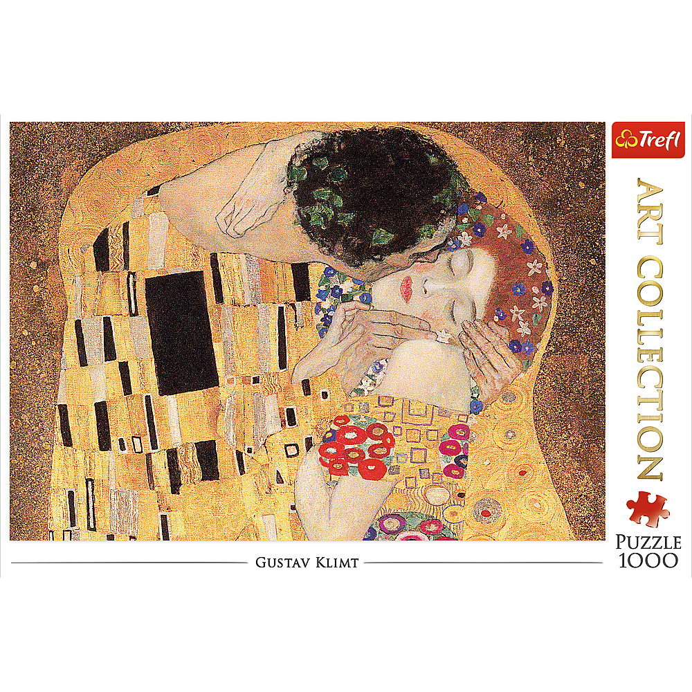 1000 Piece Jigsaw Puzzles, The Kiss by Gustav Klimt, Art Nouveau, Puzzle Art, Adult Puzzles, Trefl 10559 Bridge Toys - Premium Jigsaw Puzzles