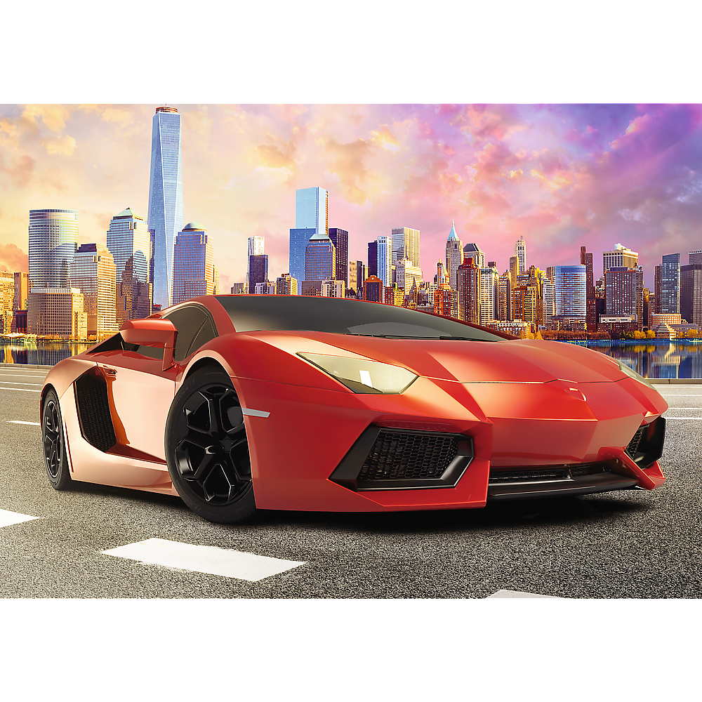 1000 Piece Jigsaw Puzzles - Sunset ride, fast car, Moto puzzle, Adult Puzzle, Trefl 10601 Bridge Toys - Premium Jigsaw Puzzles