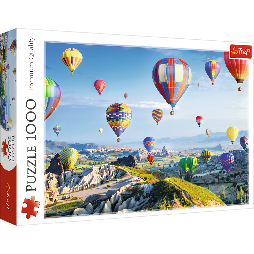 1000 Piece Jigsaw Puzzles, View of Cappadocia, Turkey, Hot Air Balloons, Beautiful Landscape Puzzles, Adult Puzzles, Trefl 10613 Bridge Toys - Premium Jigsaw Puzzles