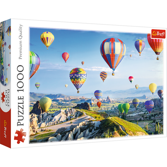 1000 Piece Jigsaw Puzzles, View of Cappadocia, Turkey, Hot Air Balloons, Beautiful Landscape Puzzles, Adult Puzzles, Trefl 10613 Bridge Toys - Premium Jigsaw Puzzles