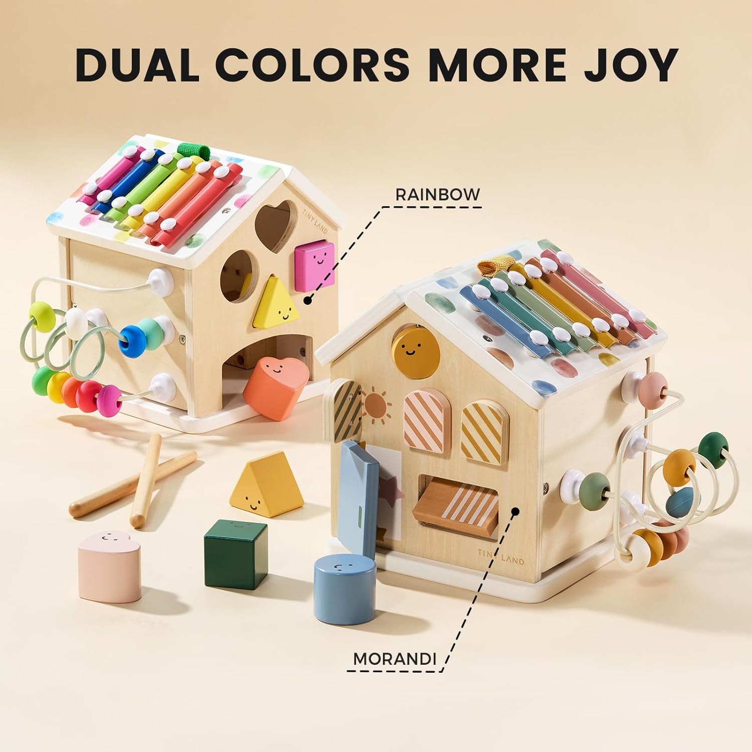 Tiny Land® Cottage Activity Cube - Morandi Tiny Land INC
