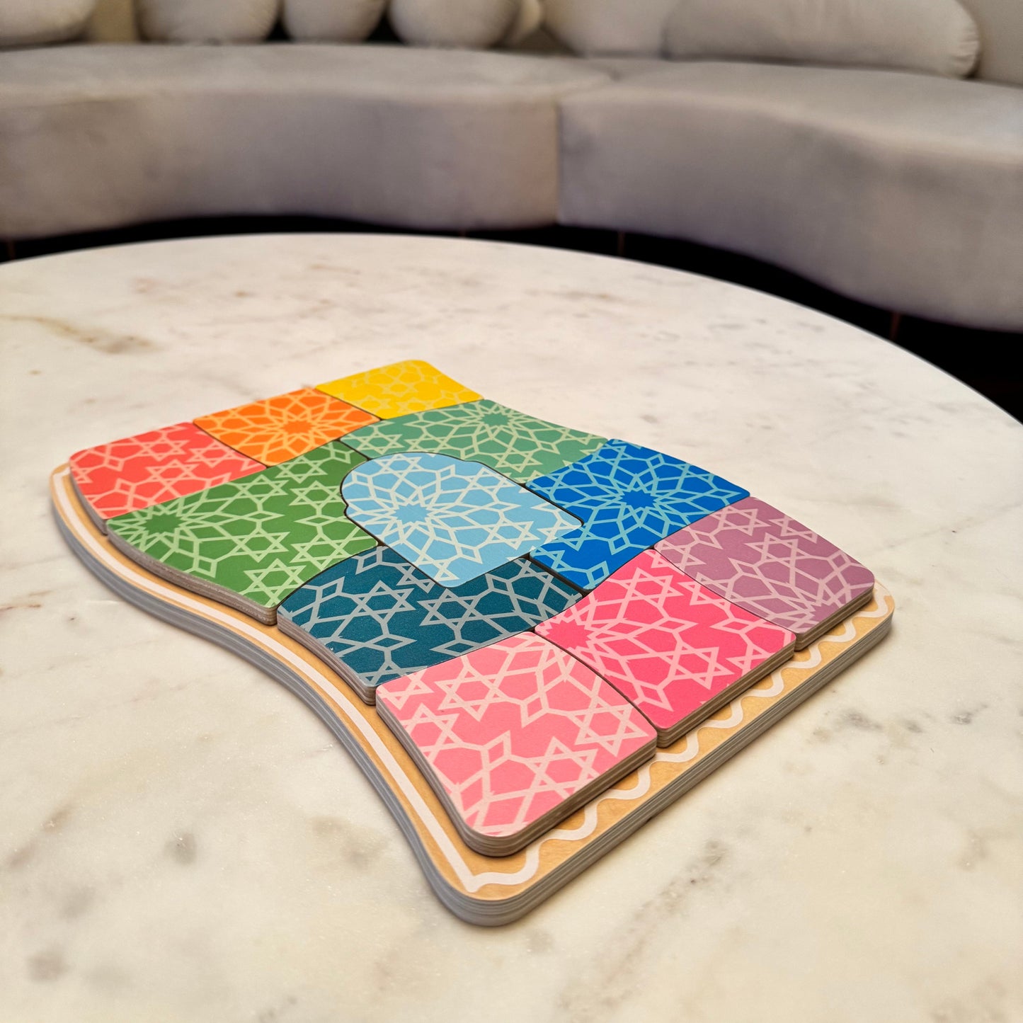 Puzzle Planet Prayer Rug Puzzle: Spatial Reasoning & Color Matching Toy