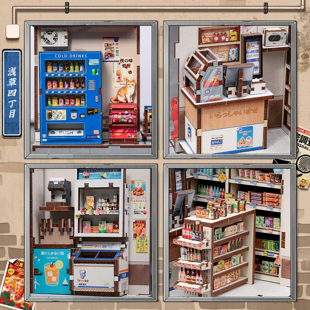 CUTEBEE DIY Miniature House | Beika-cho Convenience Store Super Anime Store