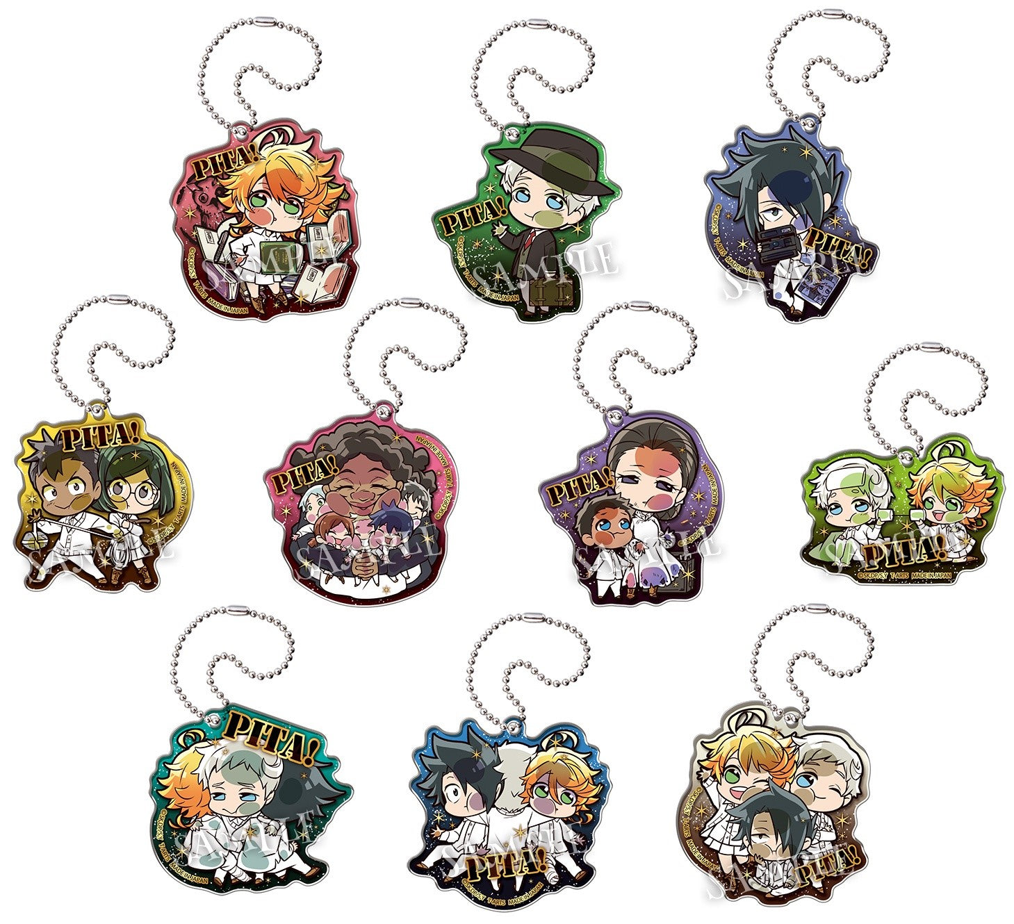 PROMISED NEVERLAND PITA! VOLUME 02 TRADING ACRYLIC KEYCHAIN Anime Pop
