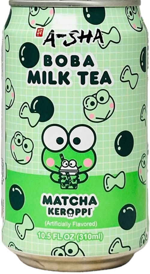 A-SHA Sanrio Boba tea with milk matcha KEROPPI (1 Can) Super Anime Store