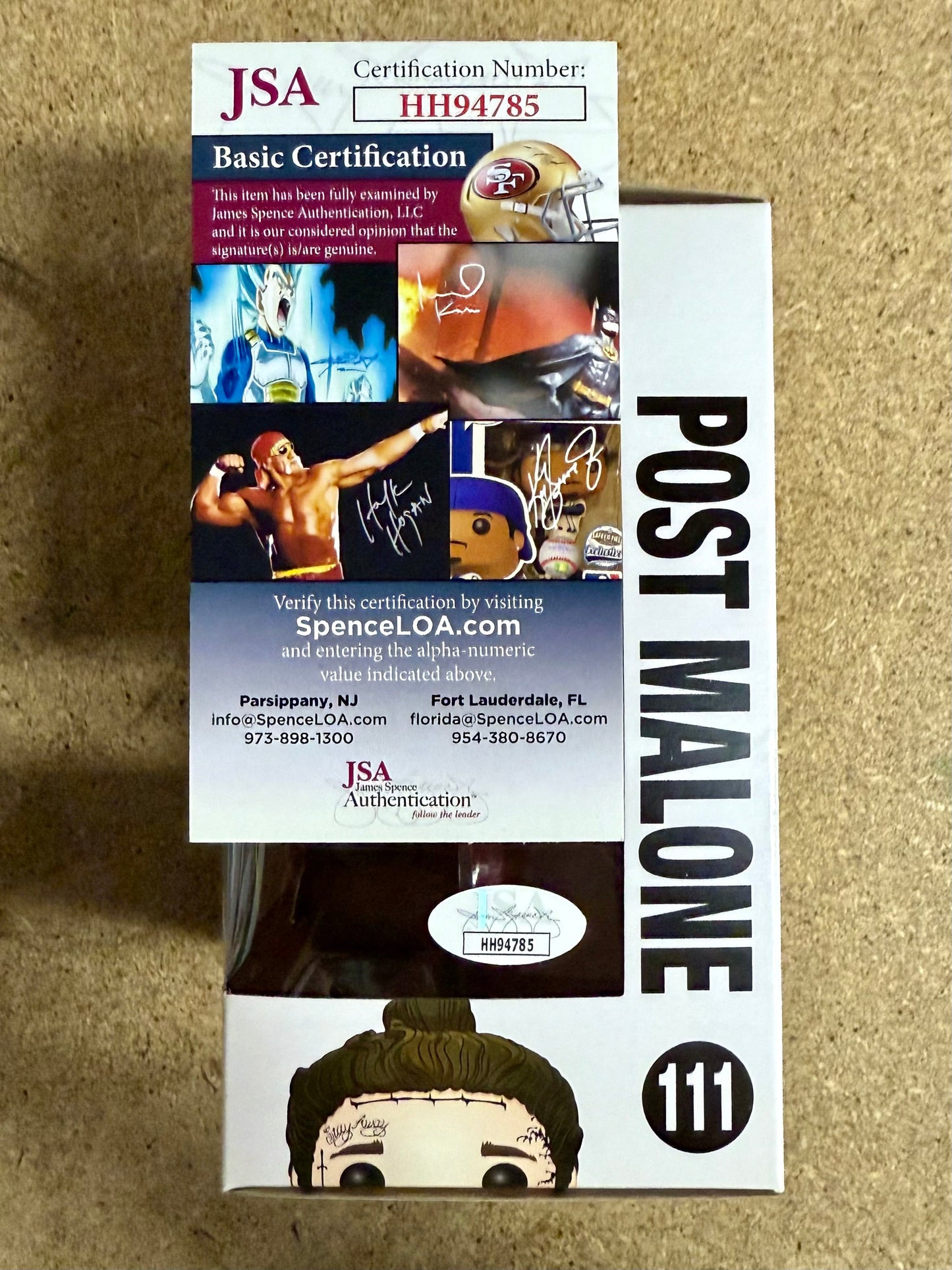 Post Malone Signed Vaulted Beerbongs And Bentleys Funko Pop! #111 With JSA COA Mustang Comics
