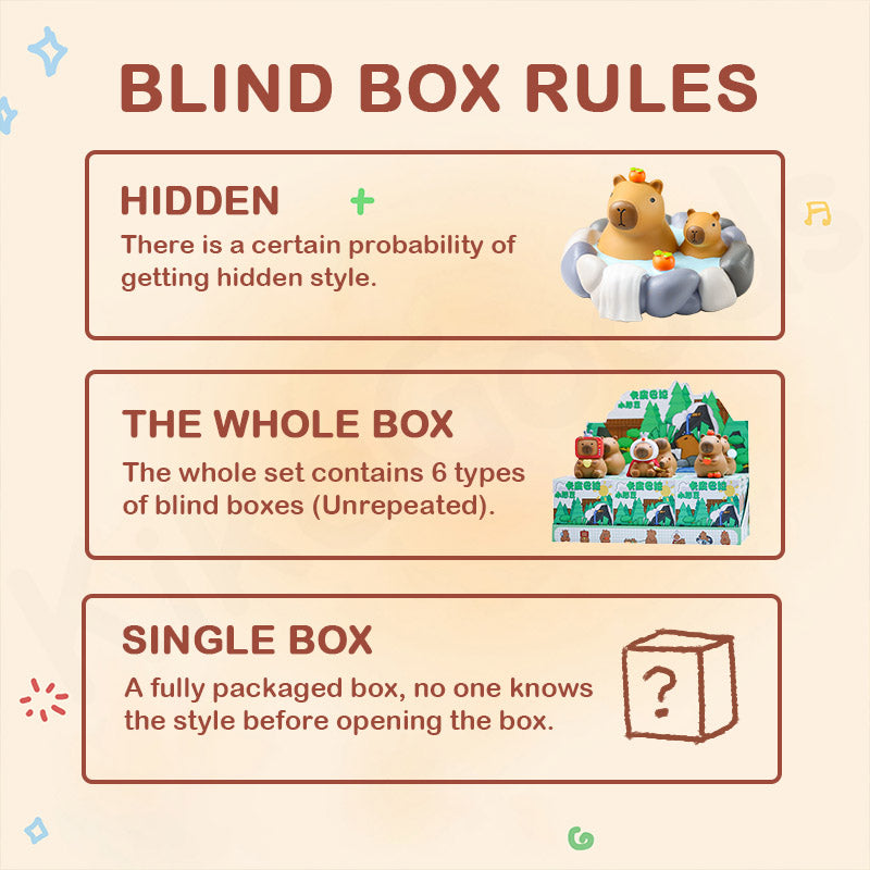 Little Bean Capybara Series Blind Box (1 Blind Box) Super Anime Store