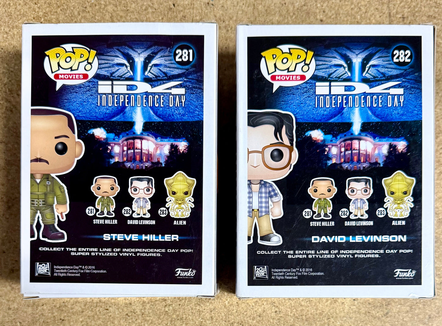 Will Smith (Steve Hiller) & Jeff Goldblum (David Levinson) Signed Independence Day Funko Pop! JSA & PSA COA Set of 2 Mustang Comics