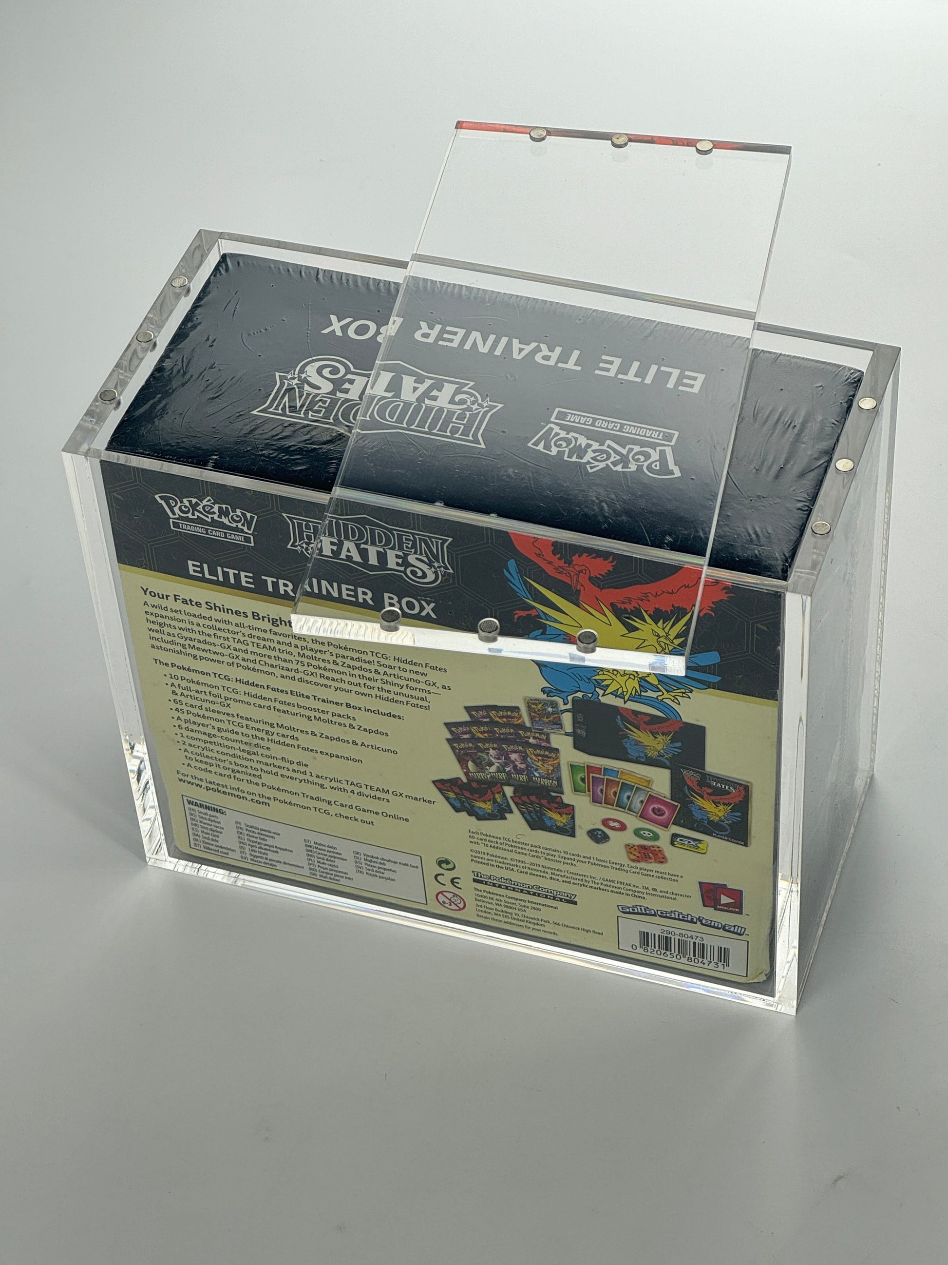 Premium Pokémon Elite Trainer Box Protective Display Acrylic Case Version 2 Spoils and Loot