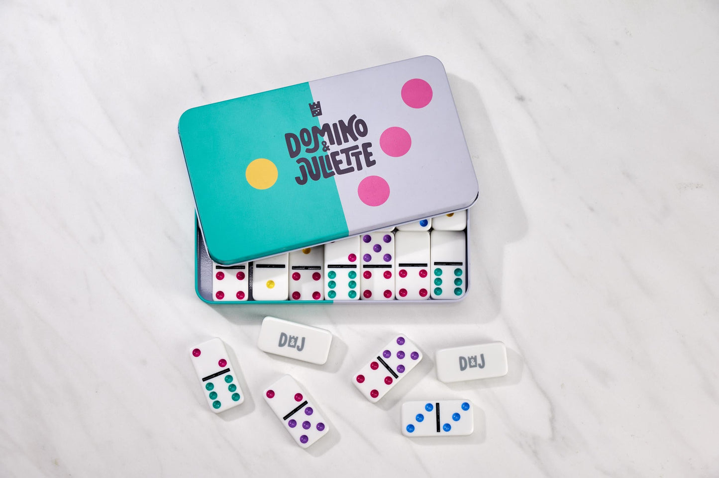 Domino & Juliette Domino Set - Colorful Dominos for Kids - Puzzle Planet
