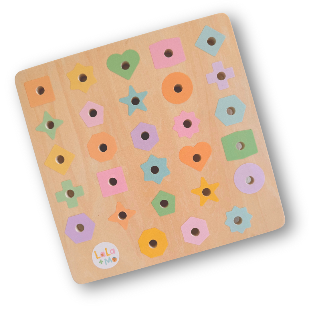 Puzzle Planet English/Arabic Alphabet Bolt & Board - Learning Toy for Letter, Shape & Color Recognition