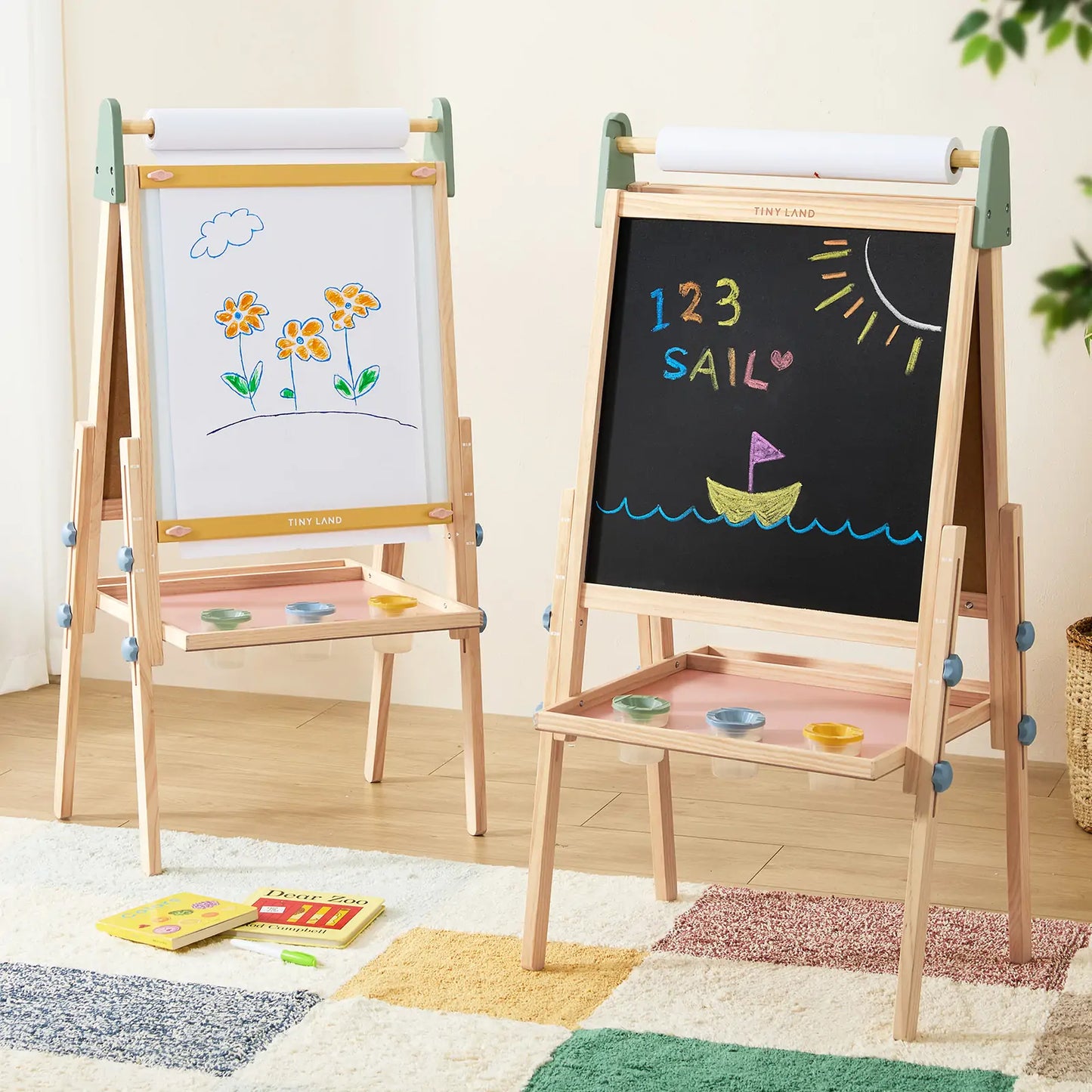 Tiny Land® 3-in-1 Art Easel for Kids Green Tiny Land INC