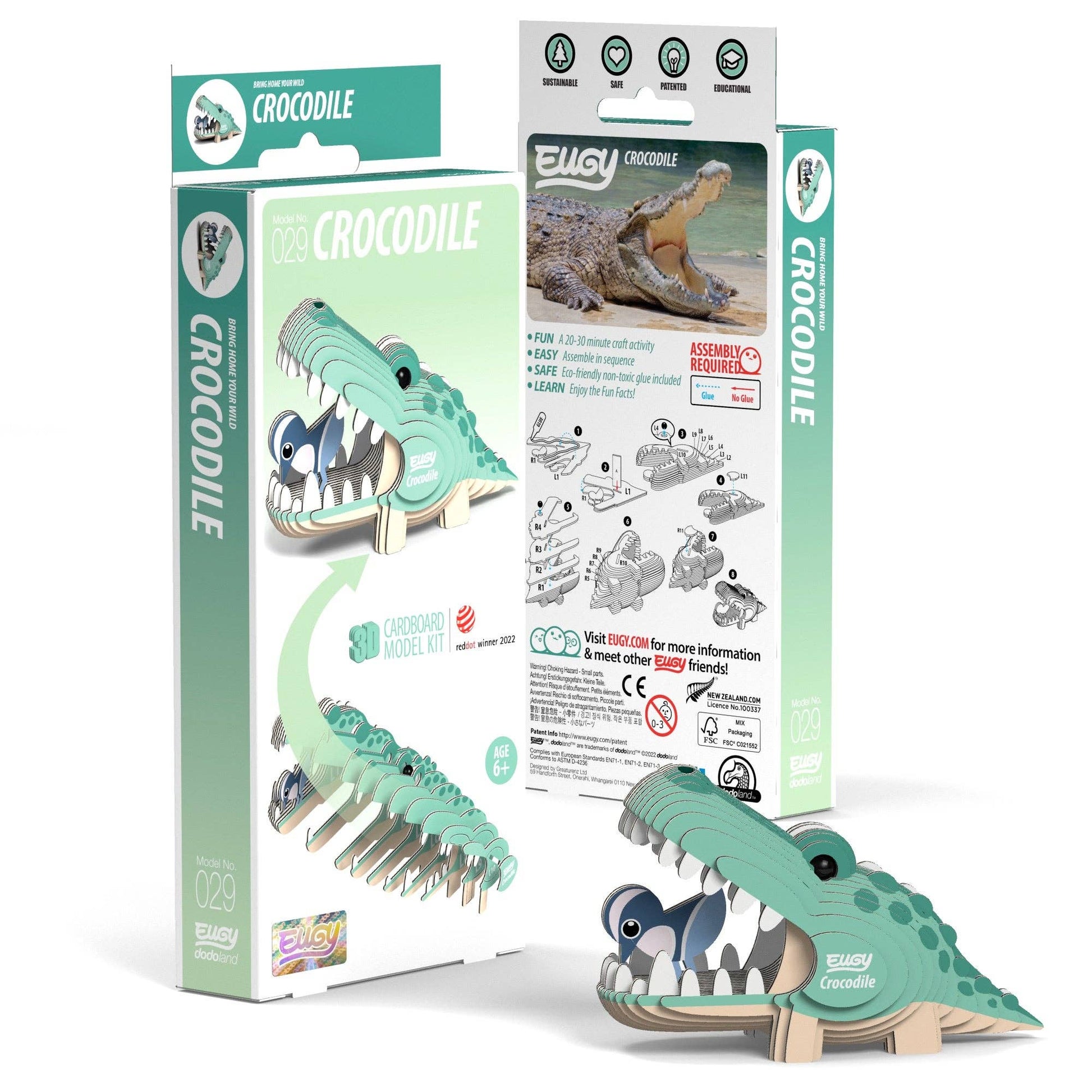 EUGY Crocodile 3D Puzzle Olita Gifts & Goods