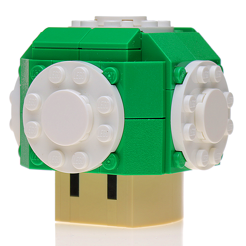 Green Power Mushroom made from LEGO parts - B3 Customs B3 Customs