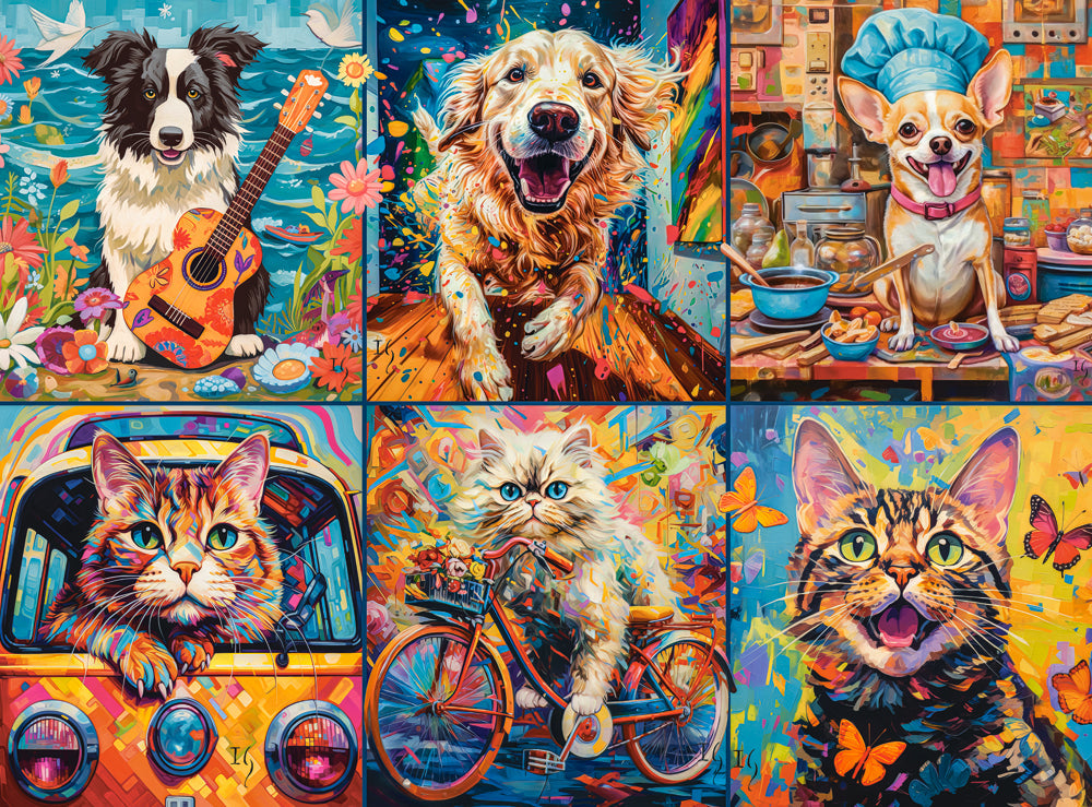 2000 Piece Jigsaw Puzzle, Choose Your Pet, Animal Jigsaw, Dog collage, Adult Puzzle, Castorland C-200948-2 Bridge Toys - Premium Jigsaw Puzzles