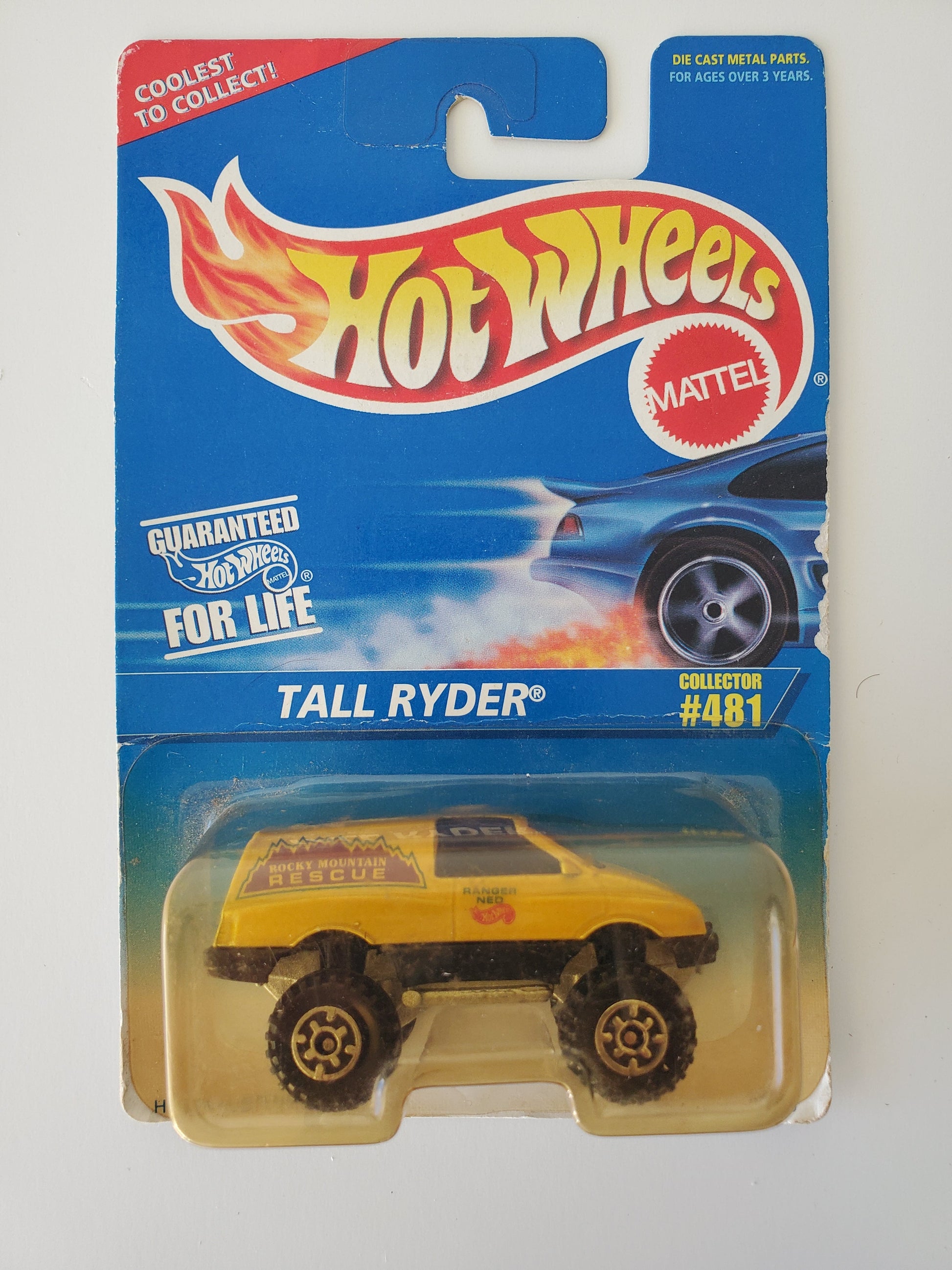 1995 Hot Wheels Tall Ryder #481 - Damaged Card Jeff's Diecast & Collectibles