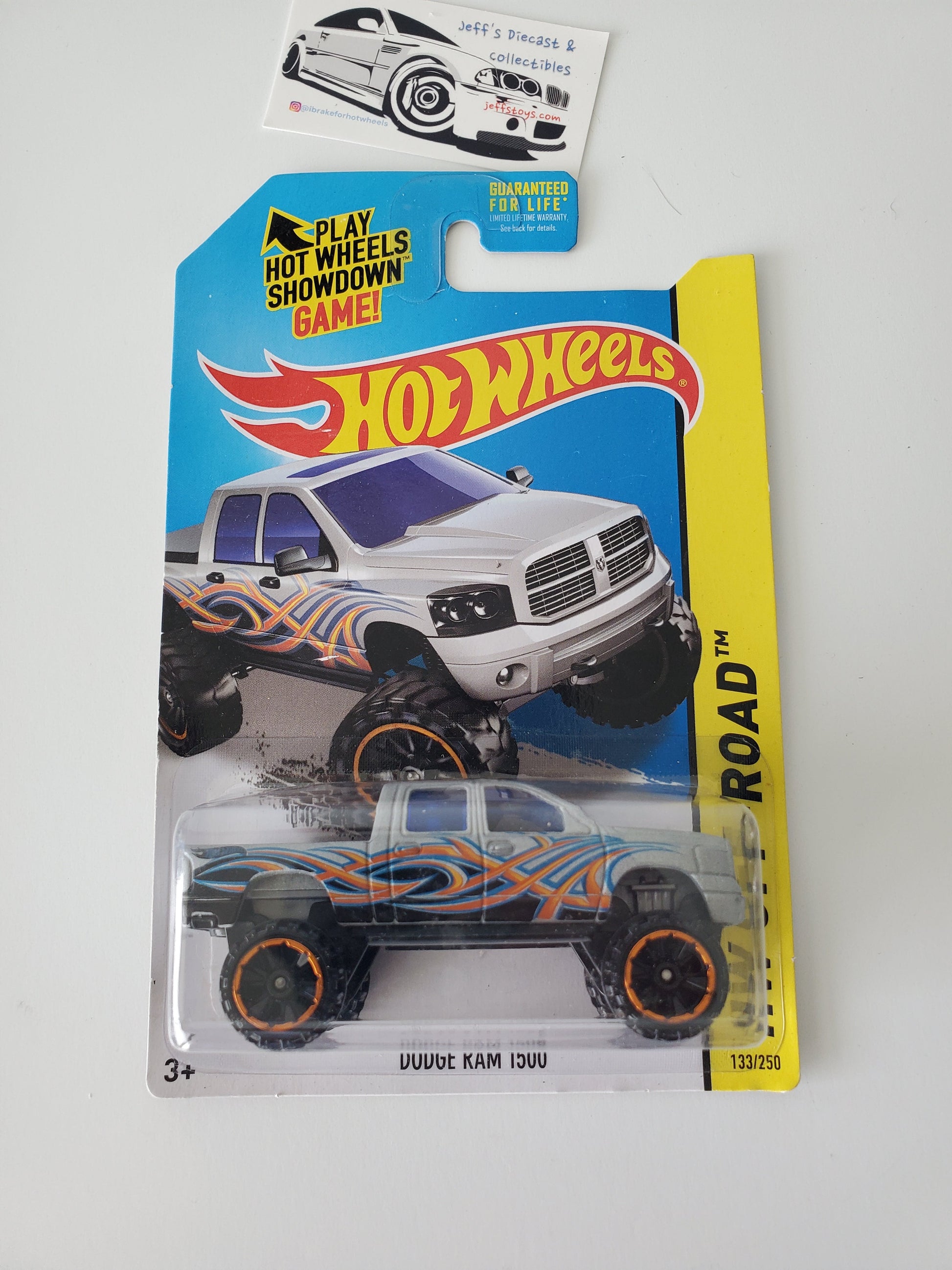 2014 Hot Wheels Dodge Ram 1500 #133 Silver Jeff's Diecast & Collectibles