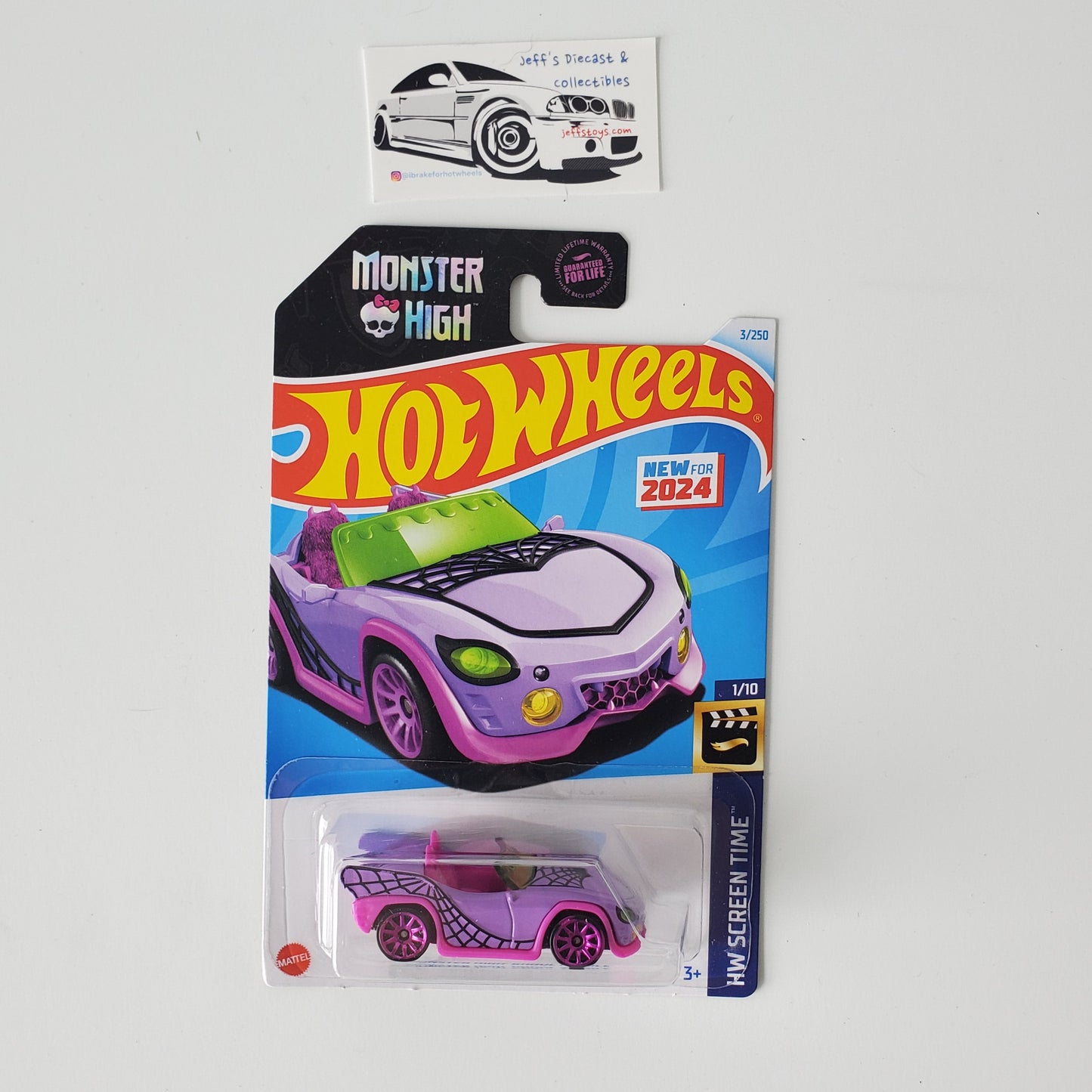 2024 Hot Wheels Monster High Ghoul Mobile #3 Jeff's Diecast & Collectibles