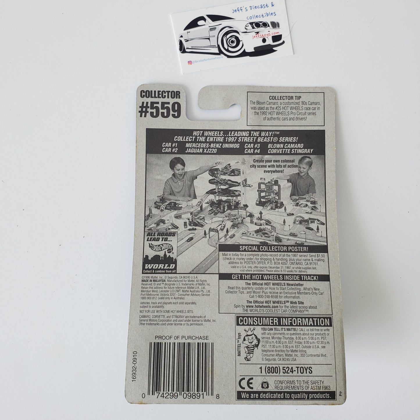 1996 Hot Wheels Street Beast Series Blown Camaro #559 Jeff's Diecast & Collectibles