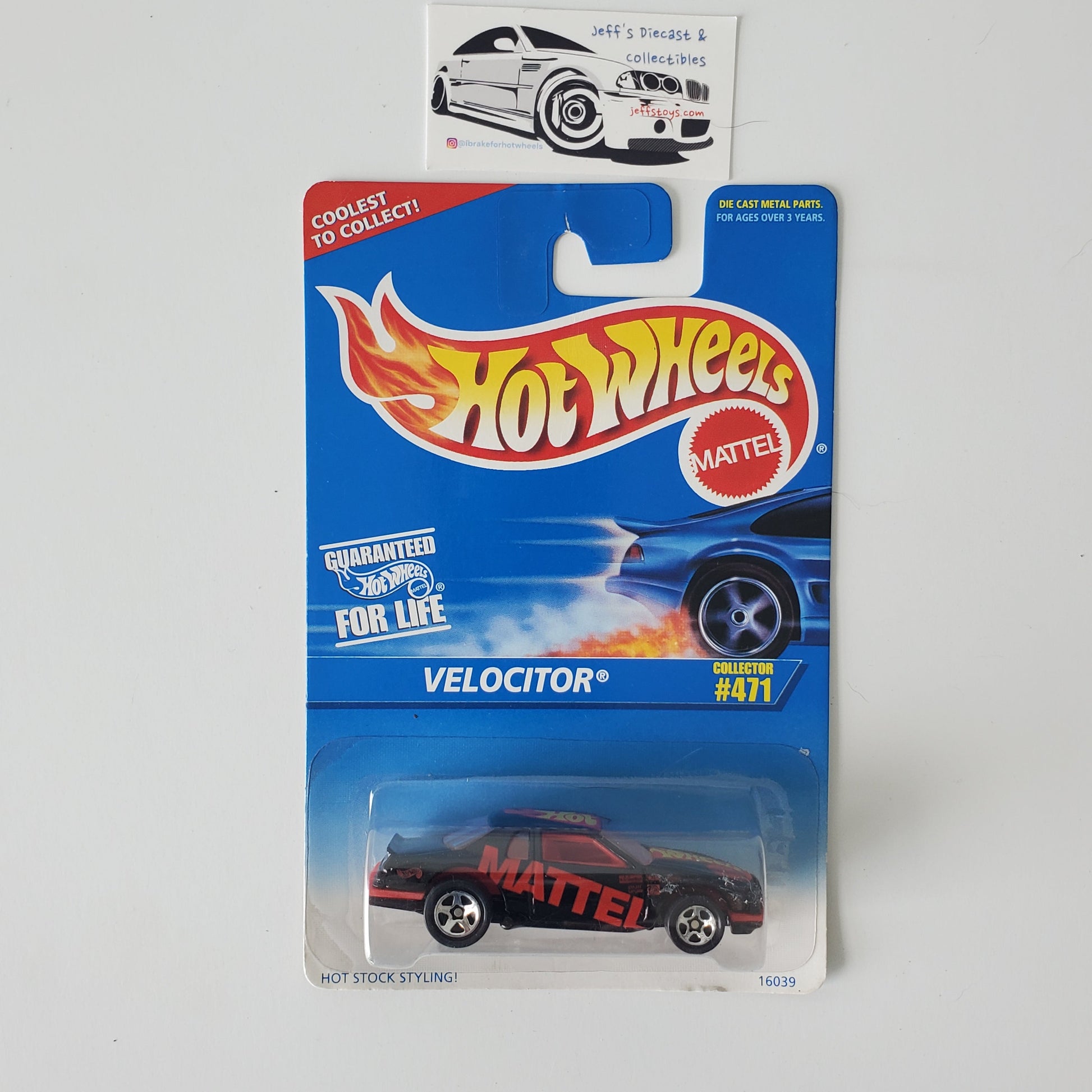 1996 Hot Wheels Velocitor Stocker #471 - Rare 5 Spoke Jeff's Diecast & Collectibles