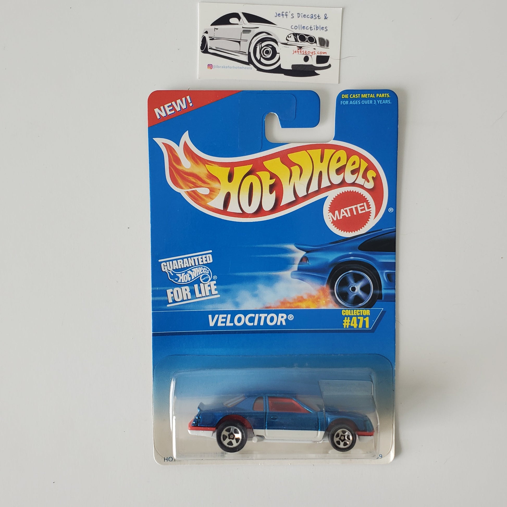 1996 Hot Wheels Velocitor Stocker #471 Blue Jeff's Diecast & Collectibles