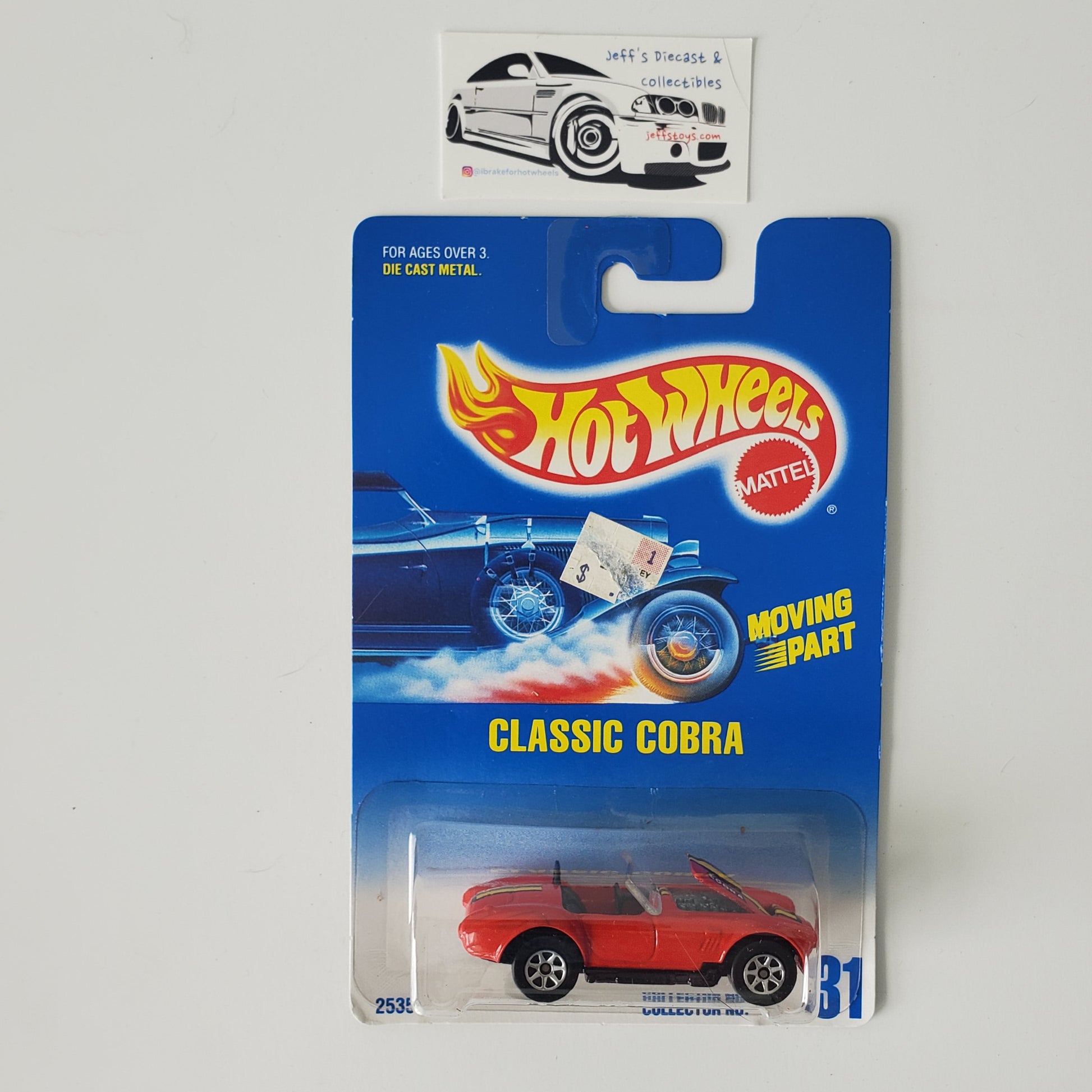 1991 Hot Wheels Classic Cobra #31 Jeff's Diecast & Collectibles