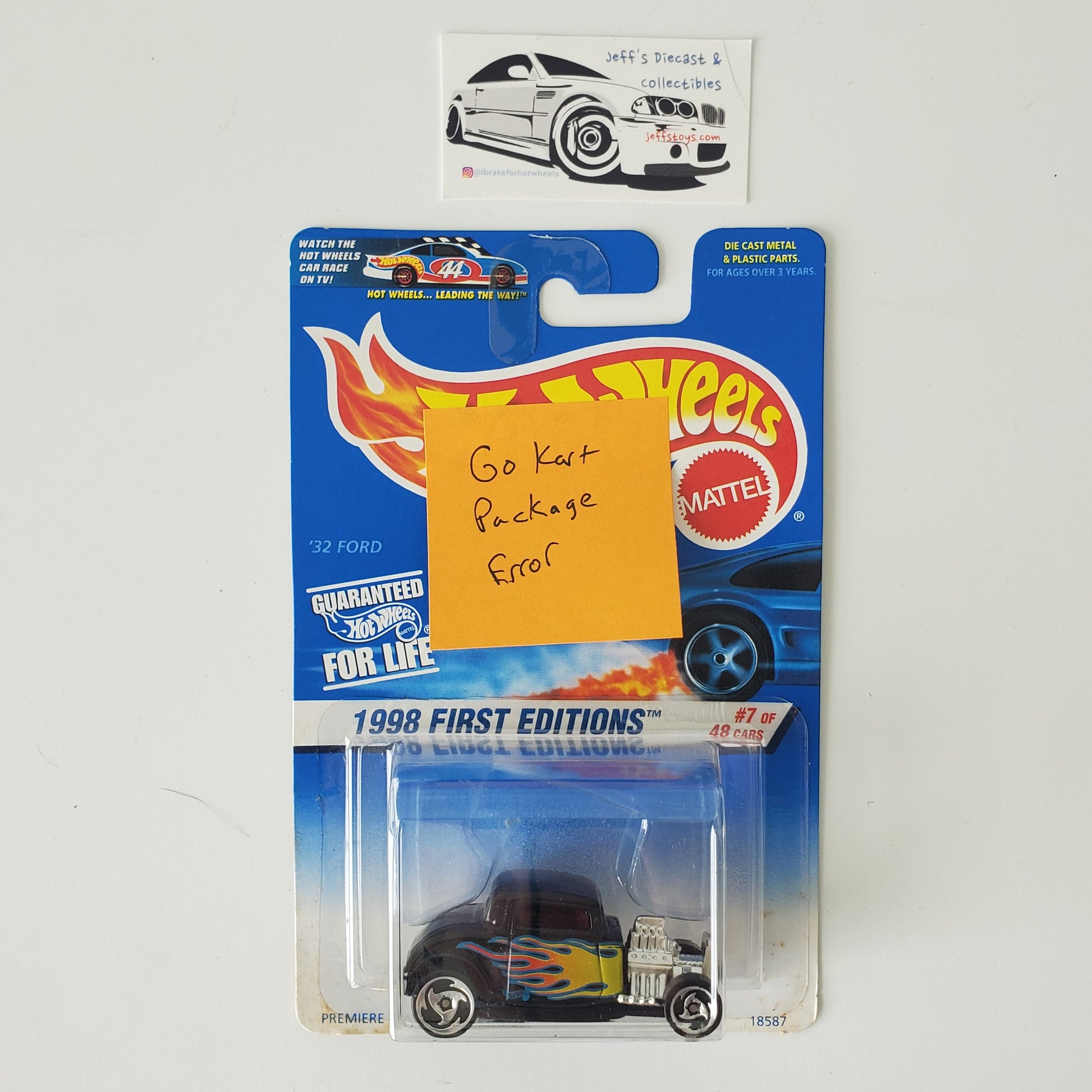 1998 Hot Wheels '32 Ford #636 **Error Jeff's Diecast & Collectibles