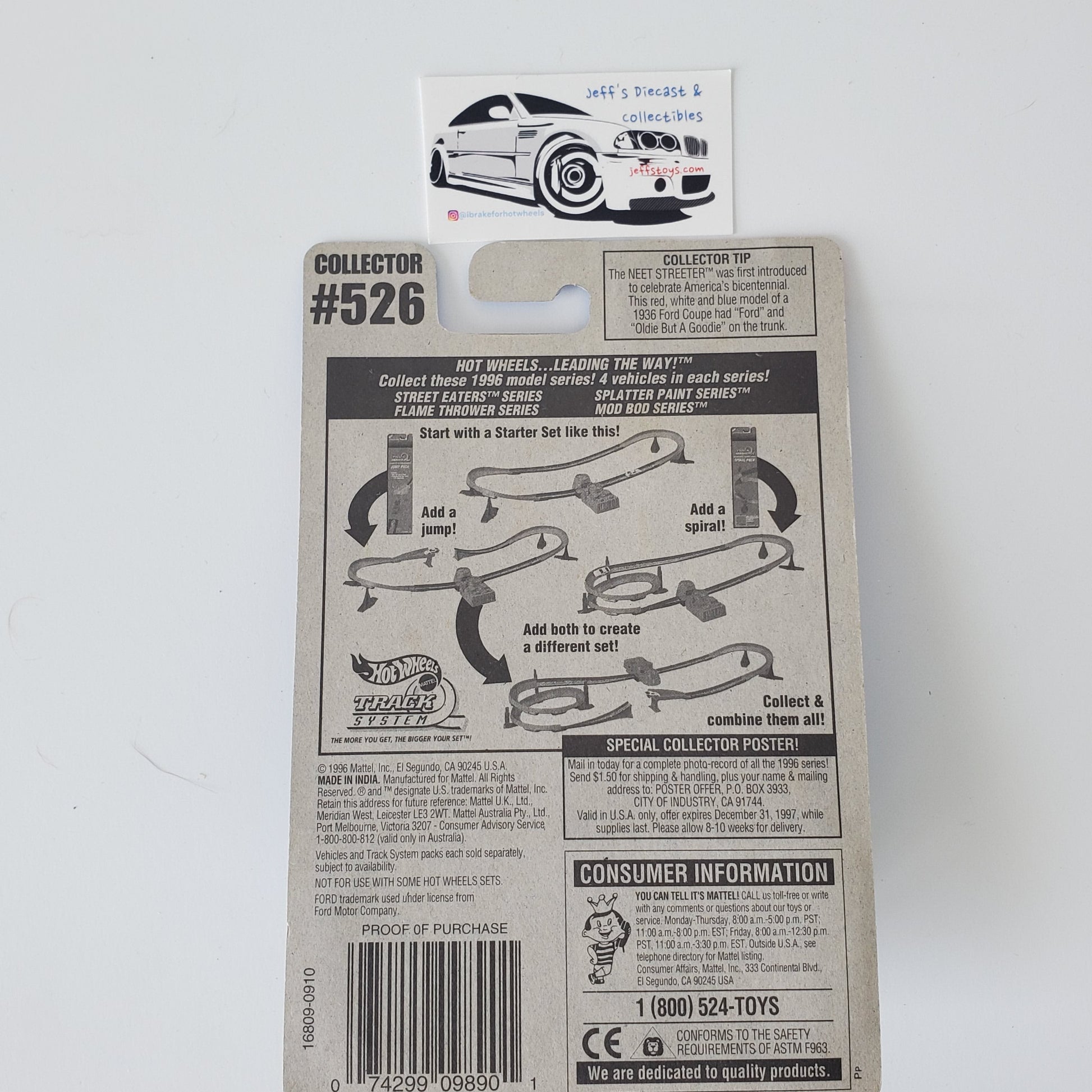 1996 Hot Wheels Neet Streeter #526 Jeff's Diecast & Collectibles