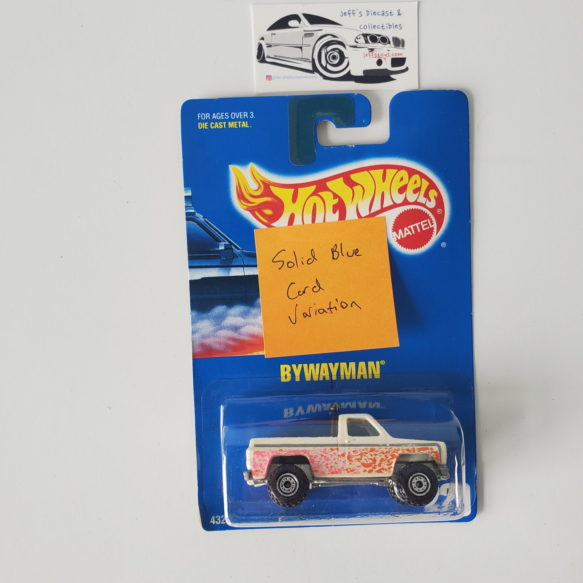 1991 Hot Wheels Bywayman #220 ctt Wheels/Blue Card Jeff's Diecast & Collectibles