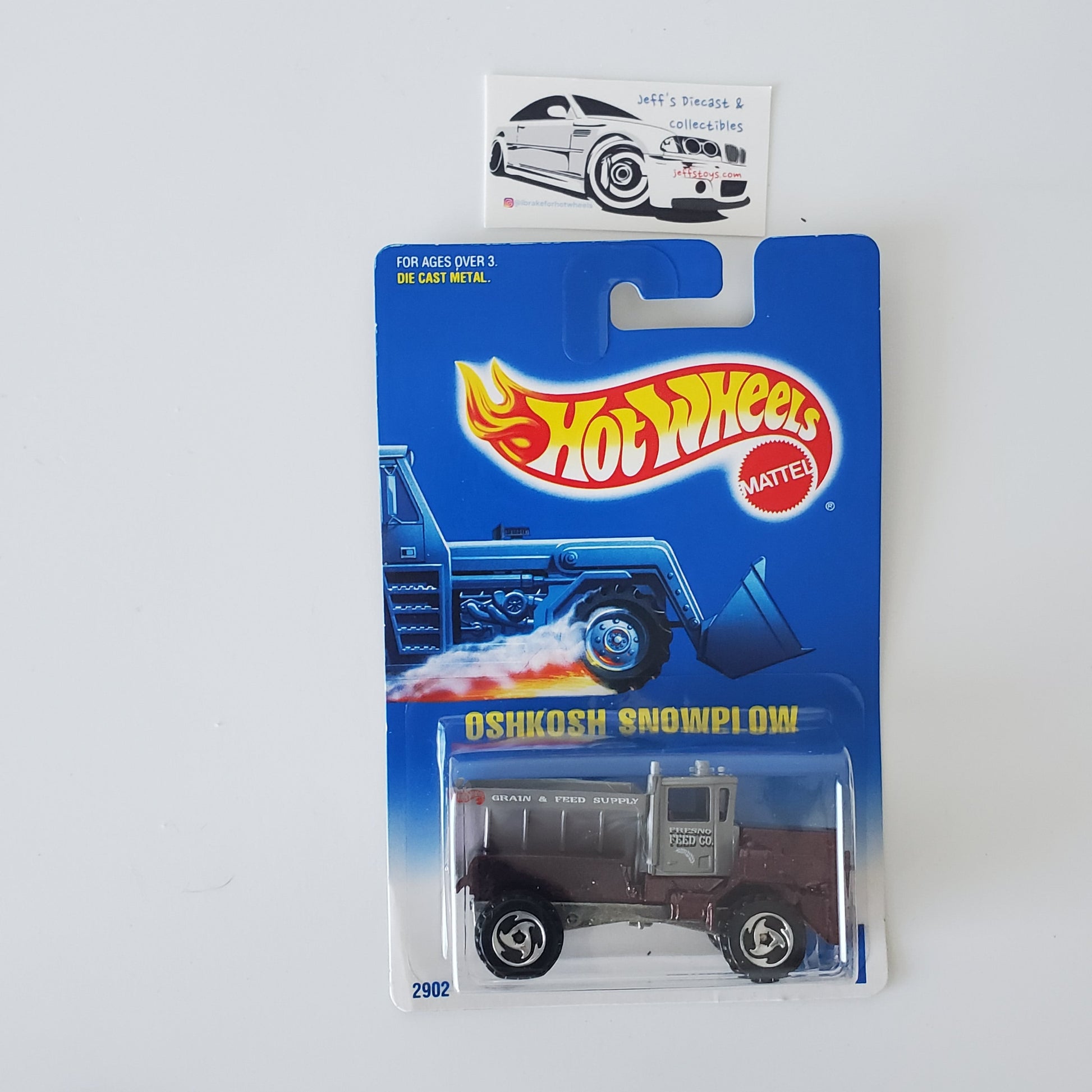 1991 Hot Wheels Oshkosh Snowplow #201 Fresno Feed Co. Jeff's Diecast & Collectibles