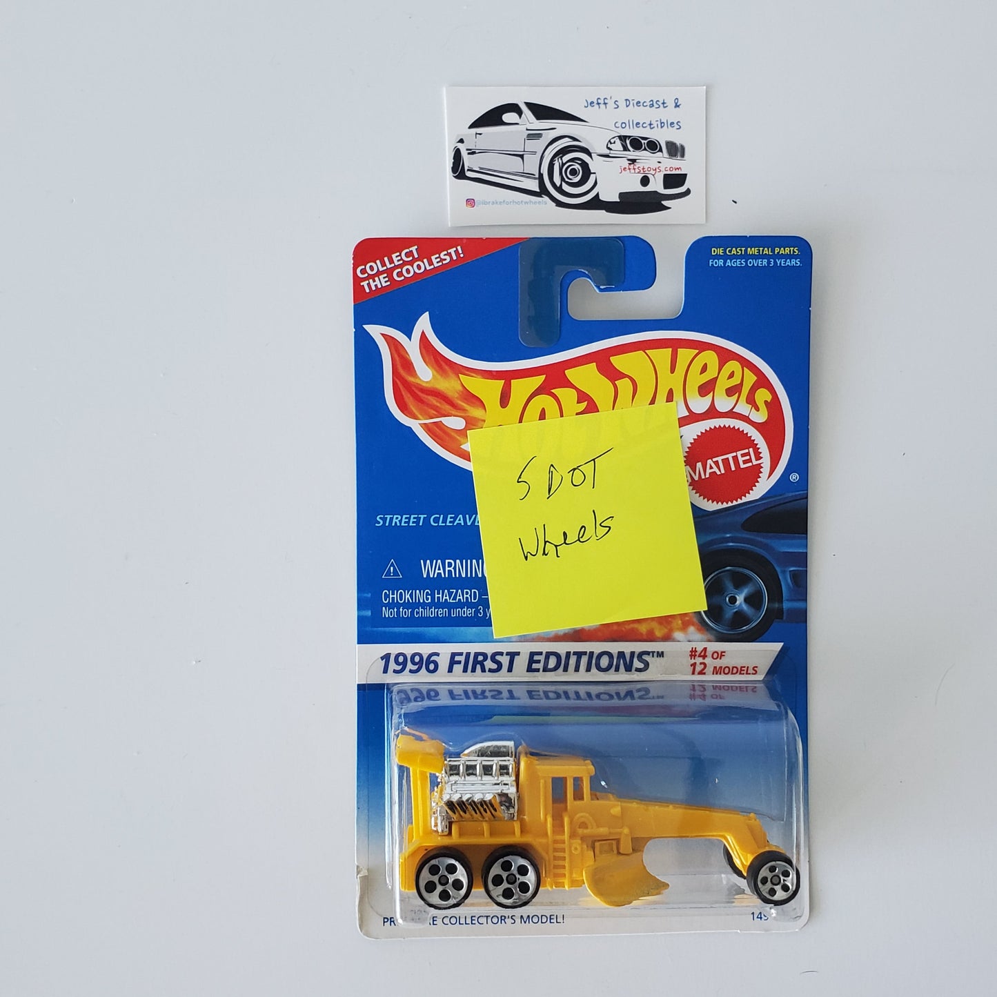 1996 Hot Wheels Street Cleaver #373 5 DOT Wheels Jeff's Diecast & Collectibles