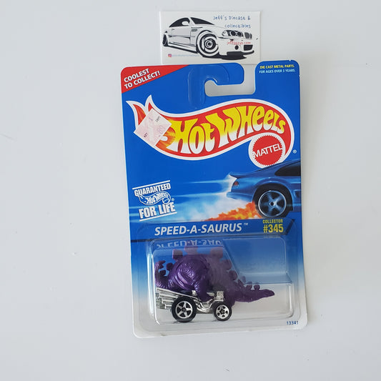 1995 Hot Wheels Speed-A-Saurus #345 Purple Jeff's Diecast & Collectibles