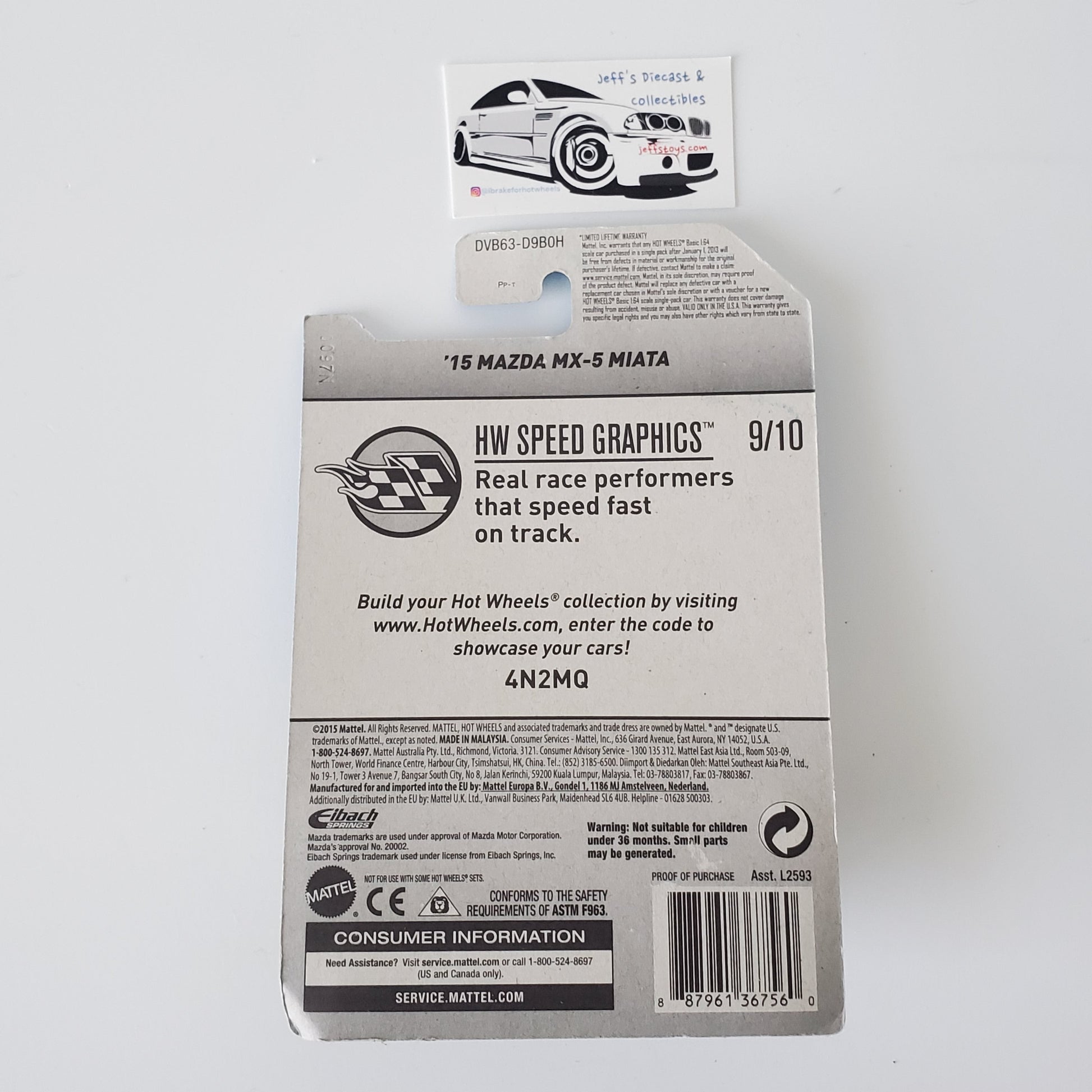 2016 Hot Wheels '15 Mazda MX-5 Miata #177 Jeff's Diecast & Collectibles
