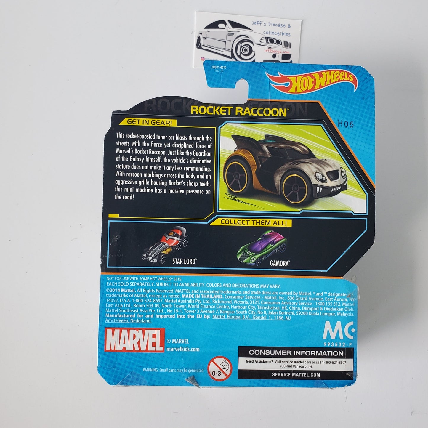 2014 Hot Wheels Guardians of the Galaxy Rocket Raccoon Character Car Jeff's Diecast & Collectibles