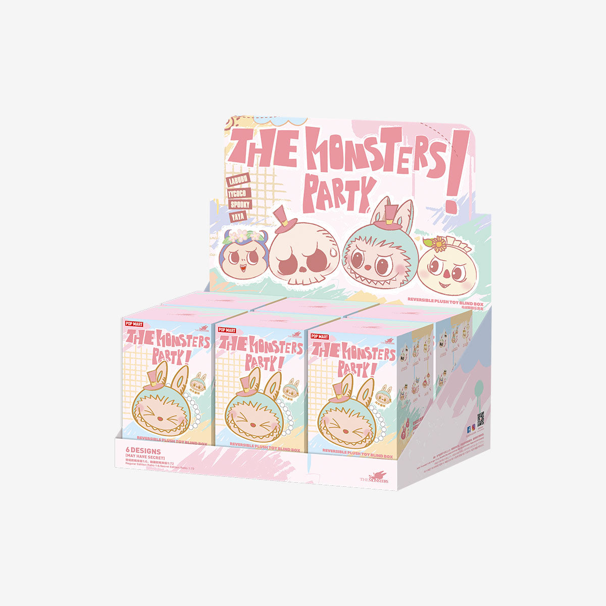 [In Stock] POPMART Party Series - Reversible Plush (SEALED) Sealed Case of 6 Sealed Blind Boxes Ralphie's Funhouse