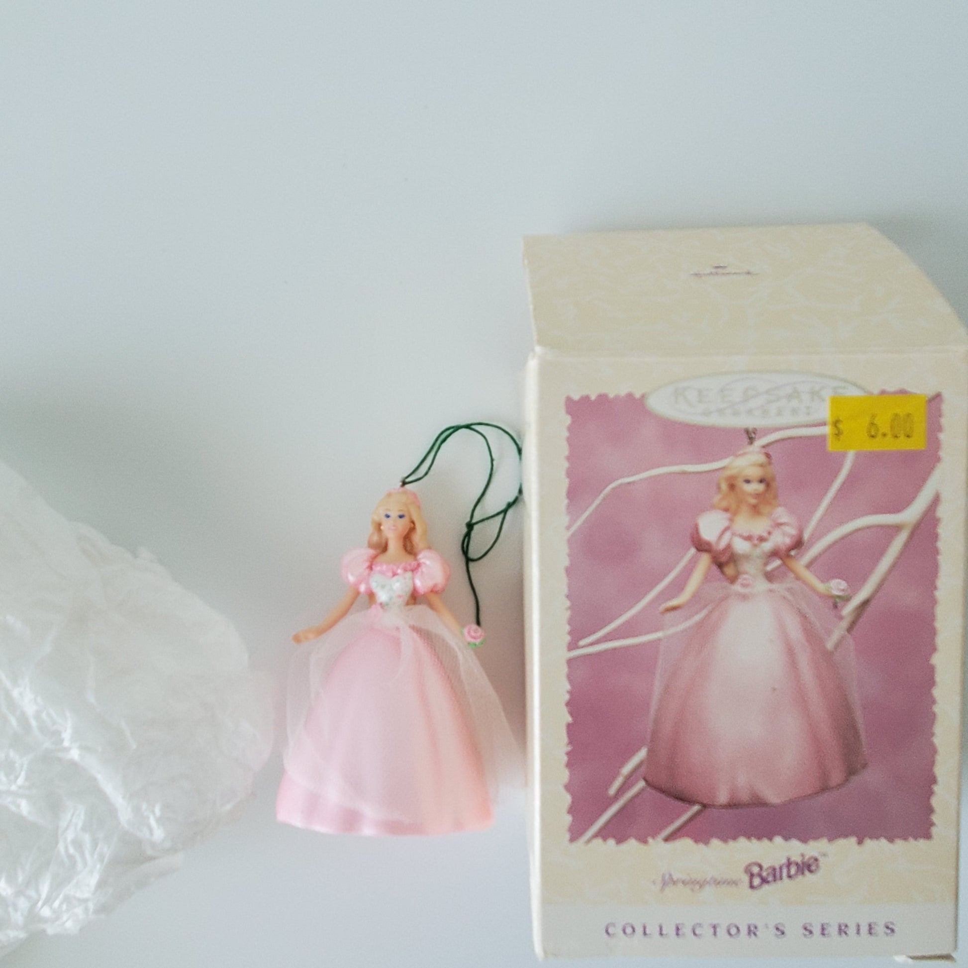1996 Hallmark Barbie Springtime Barbie Ornament Jeff's Diecast & Collectibles