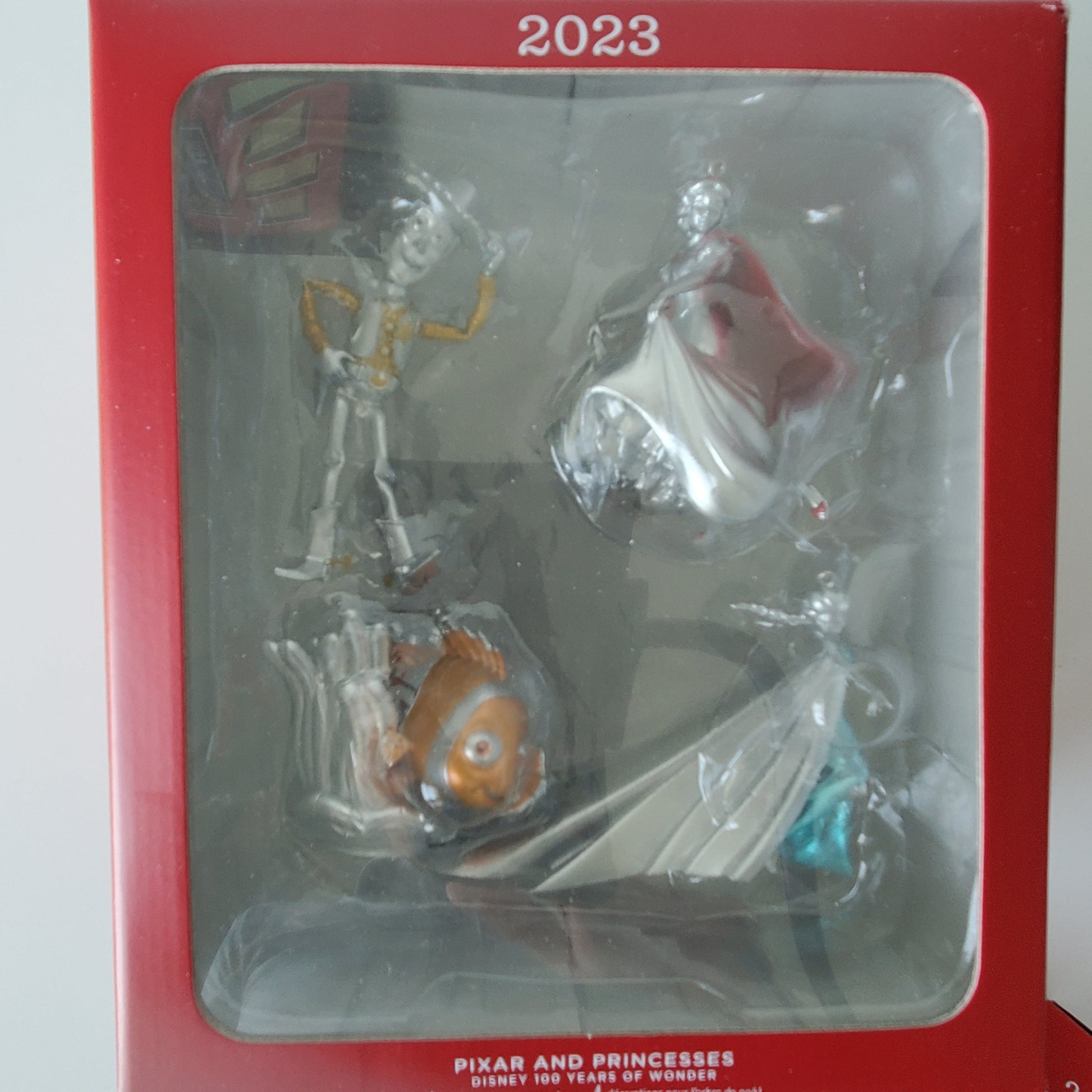 2023 Hallmark Disney Pixar and Princesses 100th Anniversary Christmas Ornament Set Jeff's Diecast & Collectibles