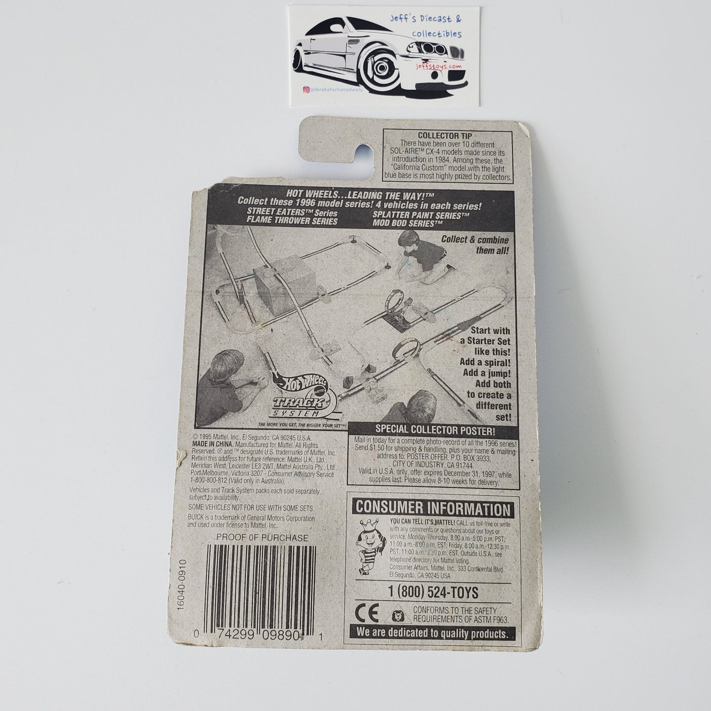 1996 Hot Wheels Buick Stocker #472 - Damaged Card Jeff's Diecast & Collectibles