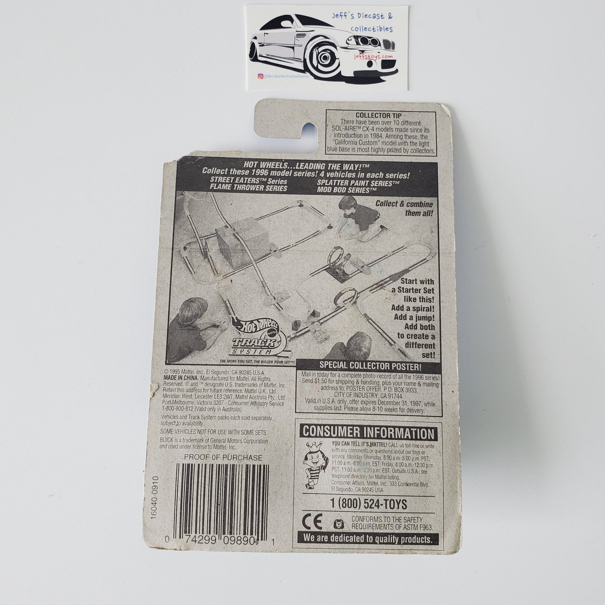 1996 Hot Wheels Buick Stocker #472 - Damaged Card Jeff's Diecast & Collectibles